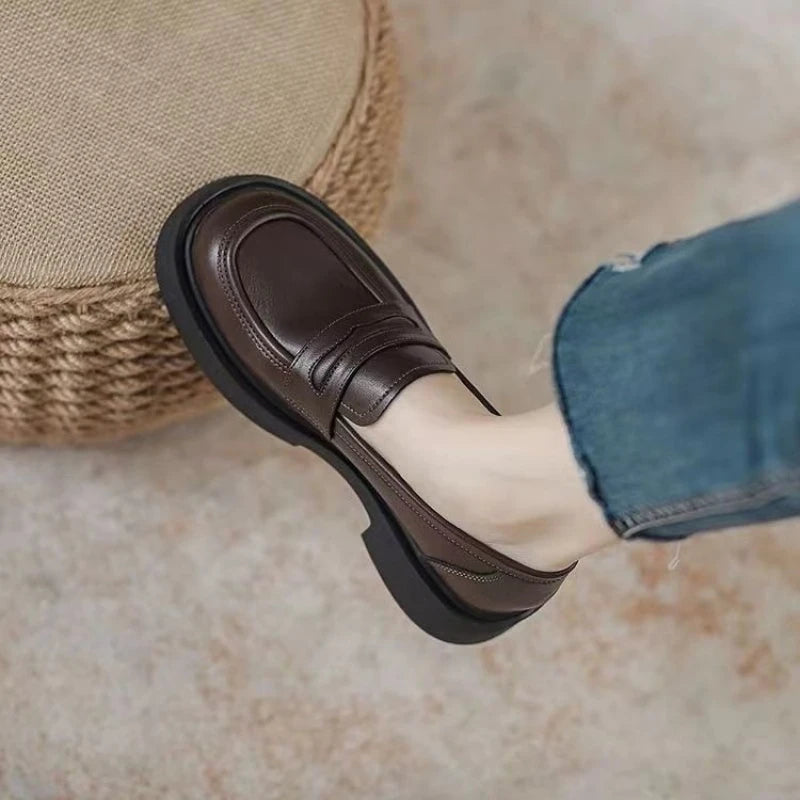 Women's Round Toe Platform Loafers – Shop at OWNLUXE