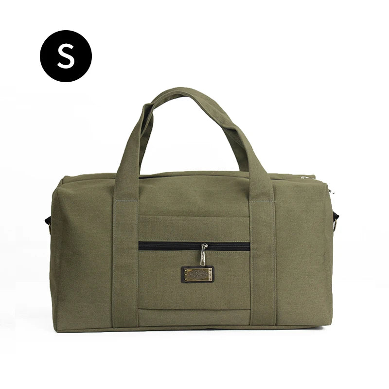 Canvas Travel Duffle Bag – Lightweight Weekender Holdall (S/M/L)