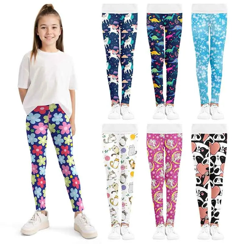 Kids Girls Leggings Casual Soft Comfortable Milk Silk | OWNLUXE