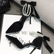 Women's High-Heel Pointed-Toe Pumps (Black) | OWNLUXE