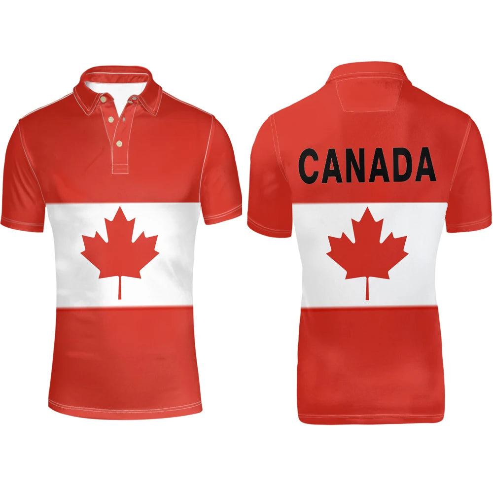 🍁 Men's Printed Short-Sleeve Shirt – Casual Style with Canada Pride | Chemise imprimée à manches courtes pour homme – Style décontracté aux couleurs du Canada