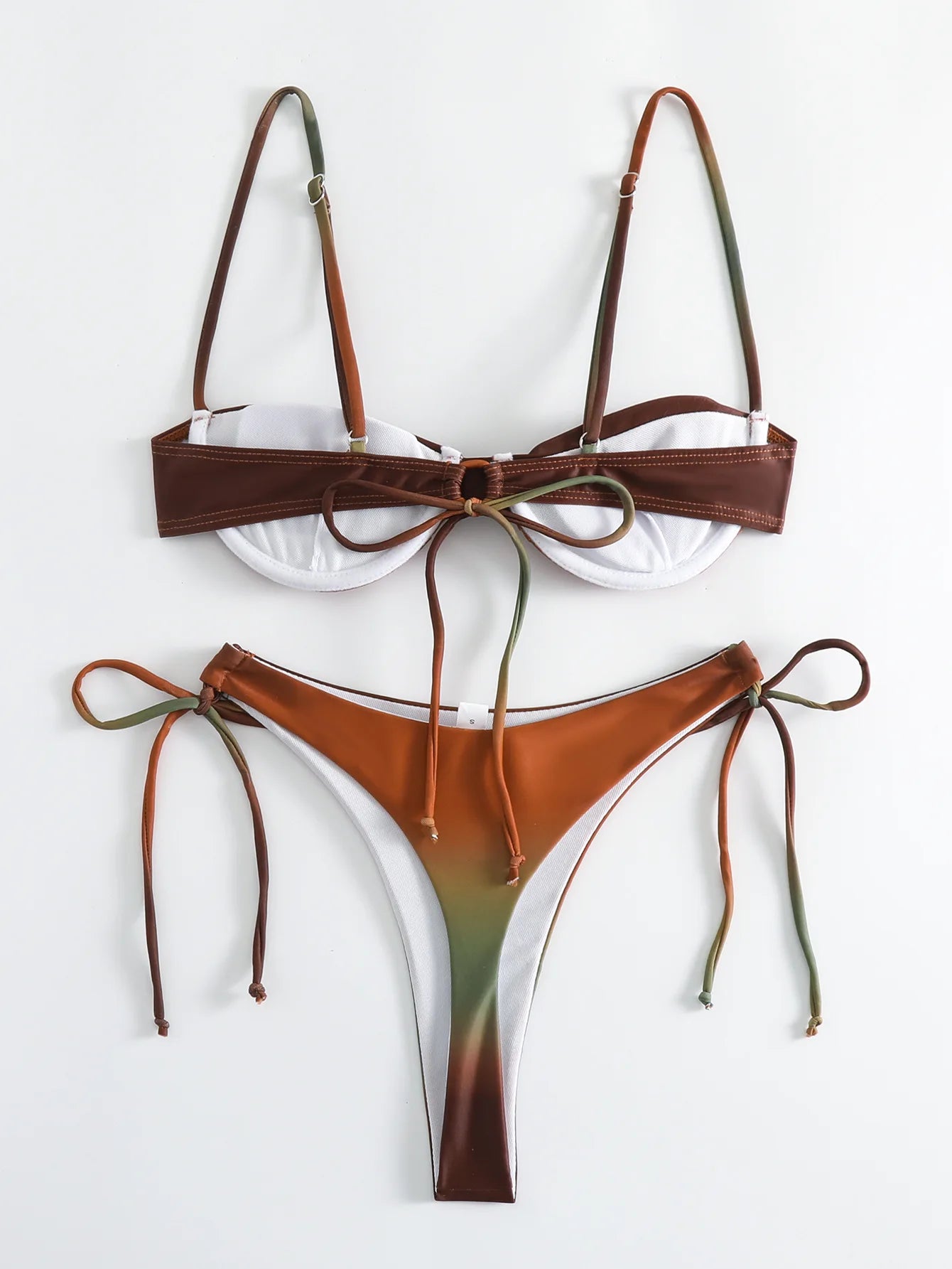 Tie-Dye Push-Up Thong Tankini Set | OWNLUXE