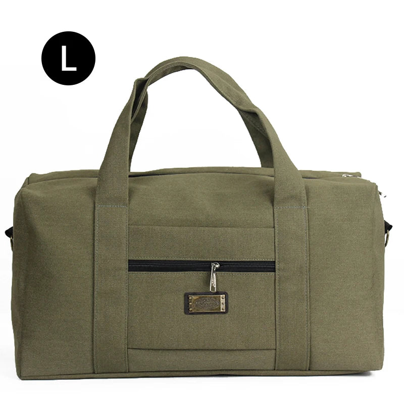 Canvas Travel Duffle Bag – Lightweight Weekender Holdall (S/M/L)