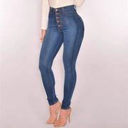 High-Waist Push-Up Jeans - Stretch Skinny Mom Jeans for Women