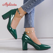 Aphixta 2024new Luxury Rhinestone Pearl Chain 7cm Chunky | OWNLUXE