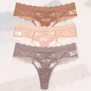 3-Piece Lace Thong Set | OWNLUXE