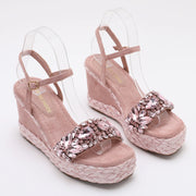 Women's Velvet Wedge Sandals – Shop at OWNLUXE