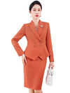 Women's Long-Sleeve Jacket (Orange) | OWNLUXE