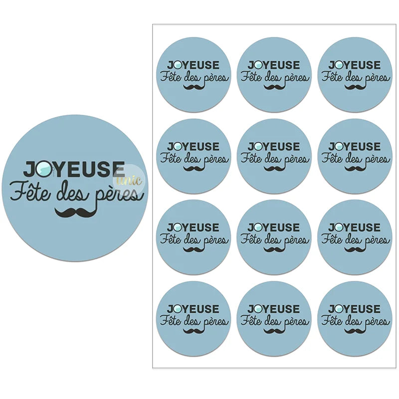 Happy Father's Day Decor Sticker Labels Bonne Fête Des | OWNLUXE