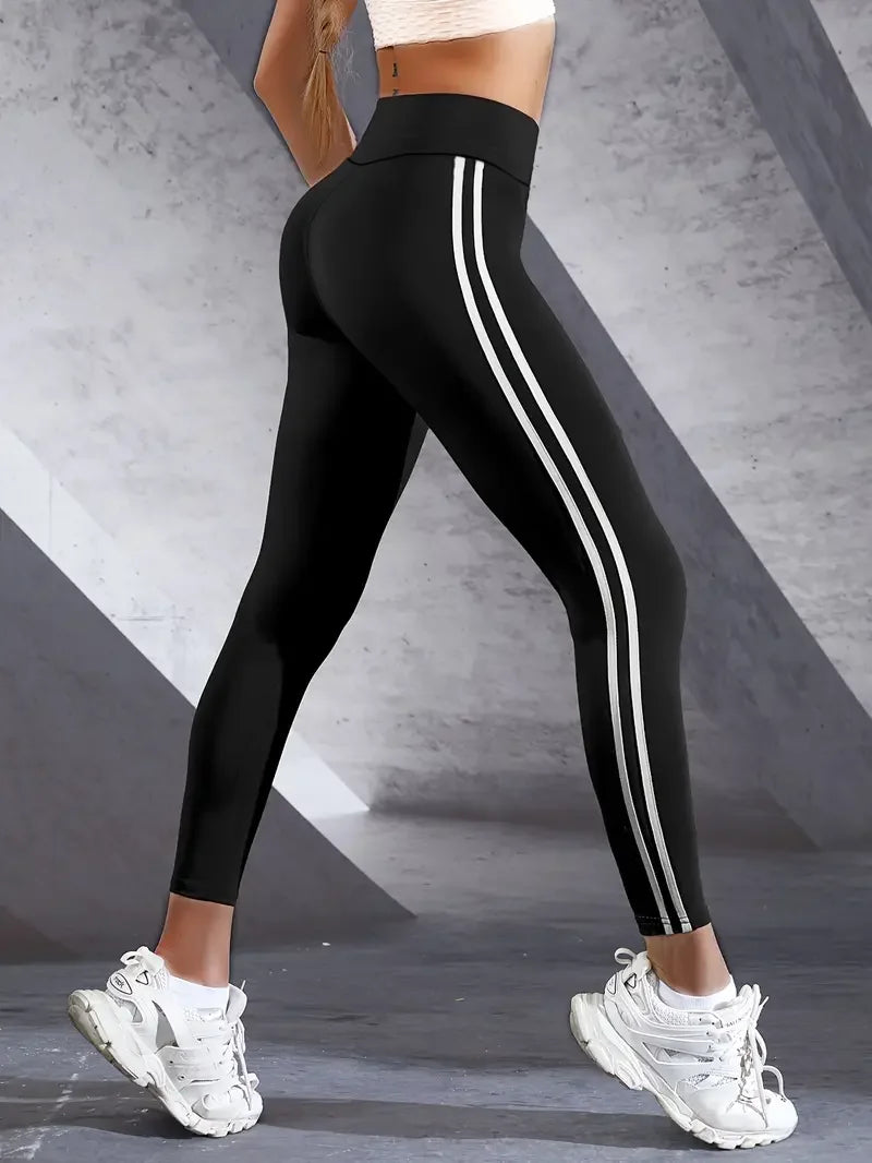 High-Waist Running Sport Elastic Leggings | OWNLUXE