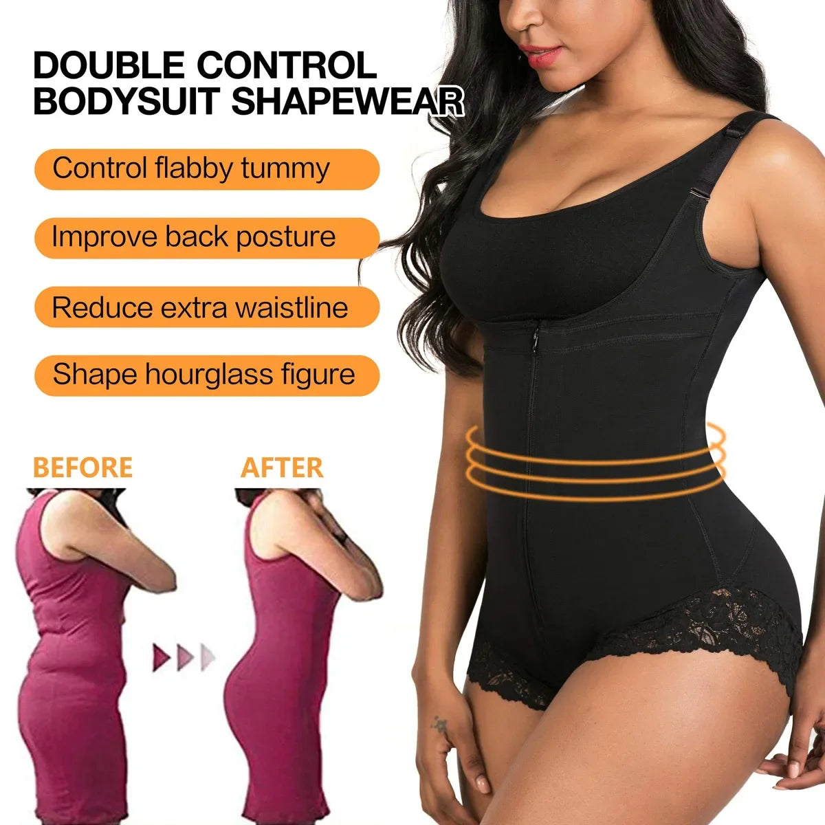 Lace Medium Control Shaping Bodysuit – Smooth Sculpt Shapewear | OWNLUXE