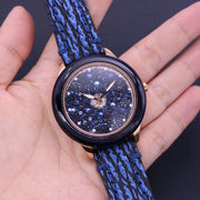 Leather Strap Quartz Watch - Minimalist Water-Resistant Wristwatch