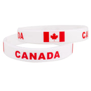 Canada Flag Silicone Bracelets - Eco-Friendly Wristbands 2-Pack