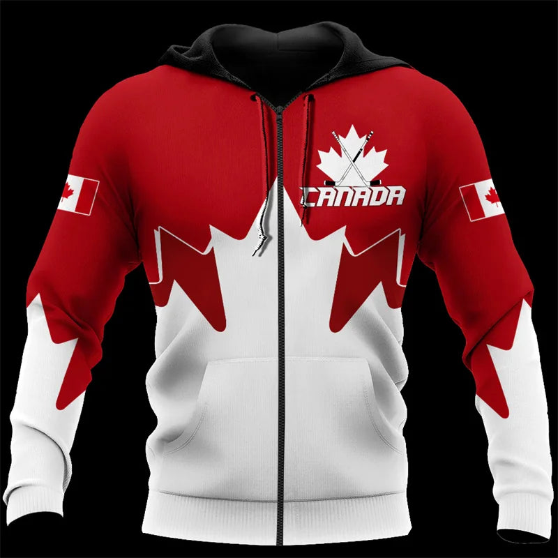 Canada 3d All Over Printed Maple Leaf Generation Zipped | OWNLUXE