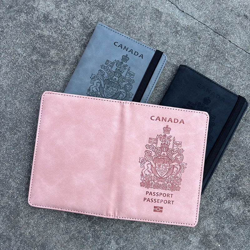 Canada Passport Cover with RFID Protection - Women's Travel Wallet & Holder
