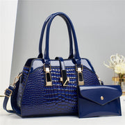 Serpentine Pattern Tote Bag - Structured Fashion Handbag for Women