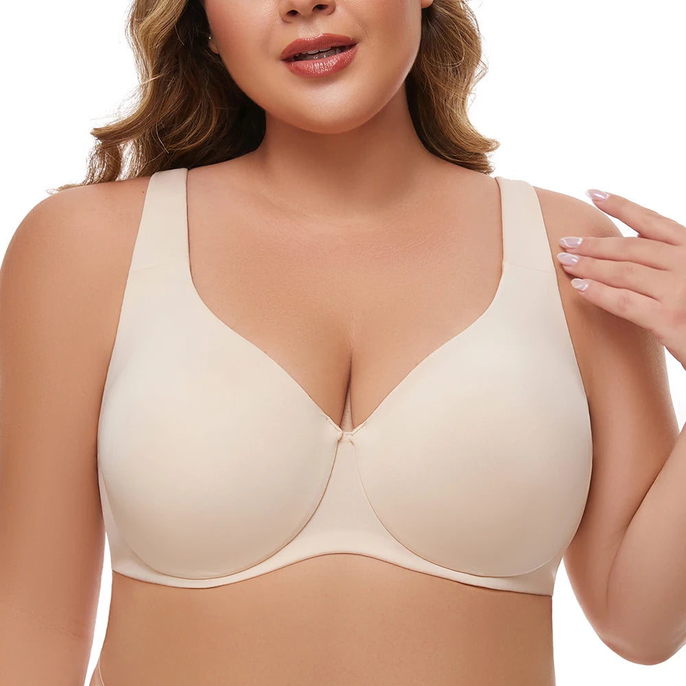 Women's Seamless Plus-Size Bra (Black) – Shop at OWNLUXE