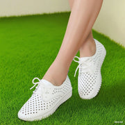 Women's Lace Leather Sneakers – Shop at OWNLUXE