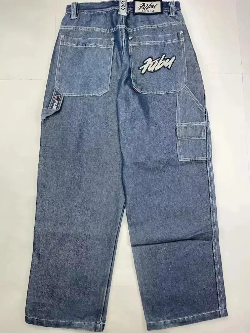 2026 American Trend Straight Jeans - Hip Hop Wide Leg Unisex