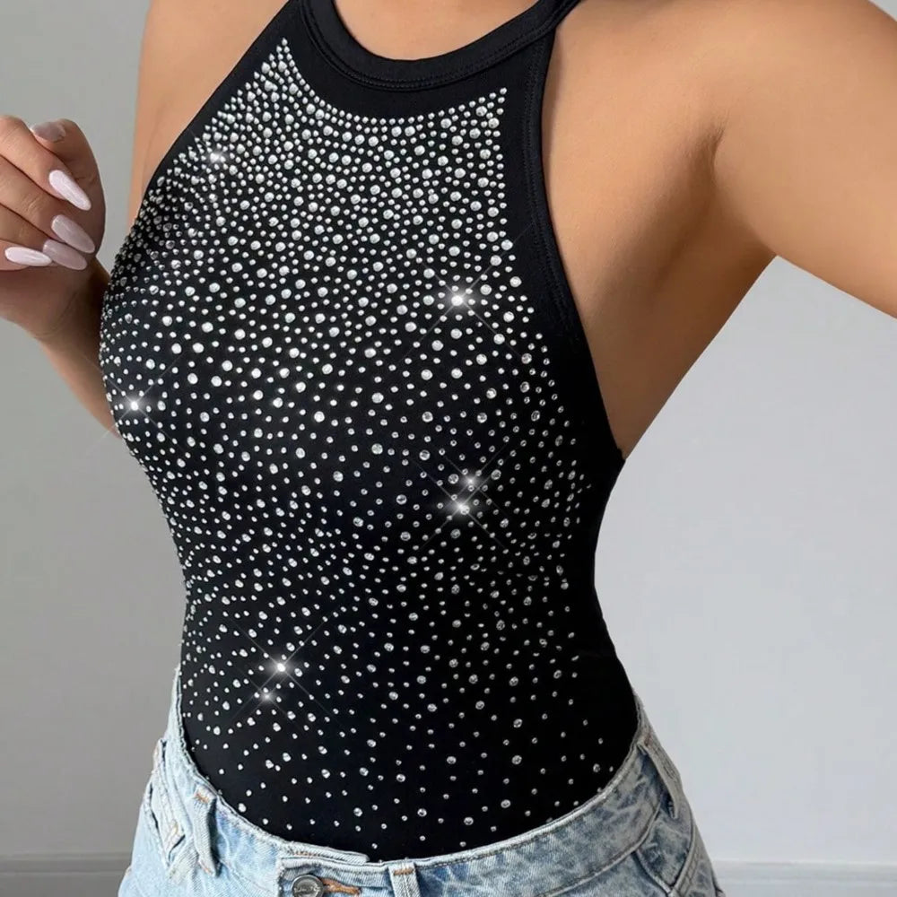 Rhinestone Backless Dress | OWNLUXE