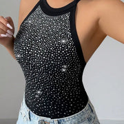 Rhinestone Backless Dress | OWNLUXE