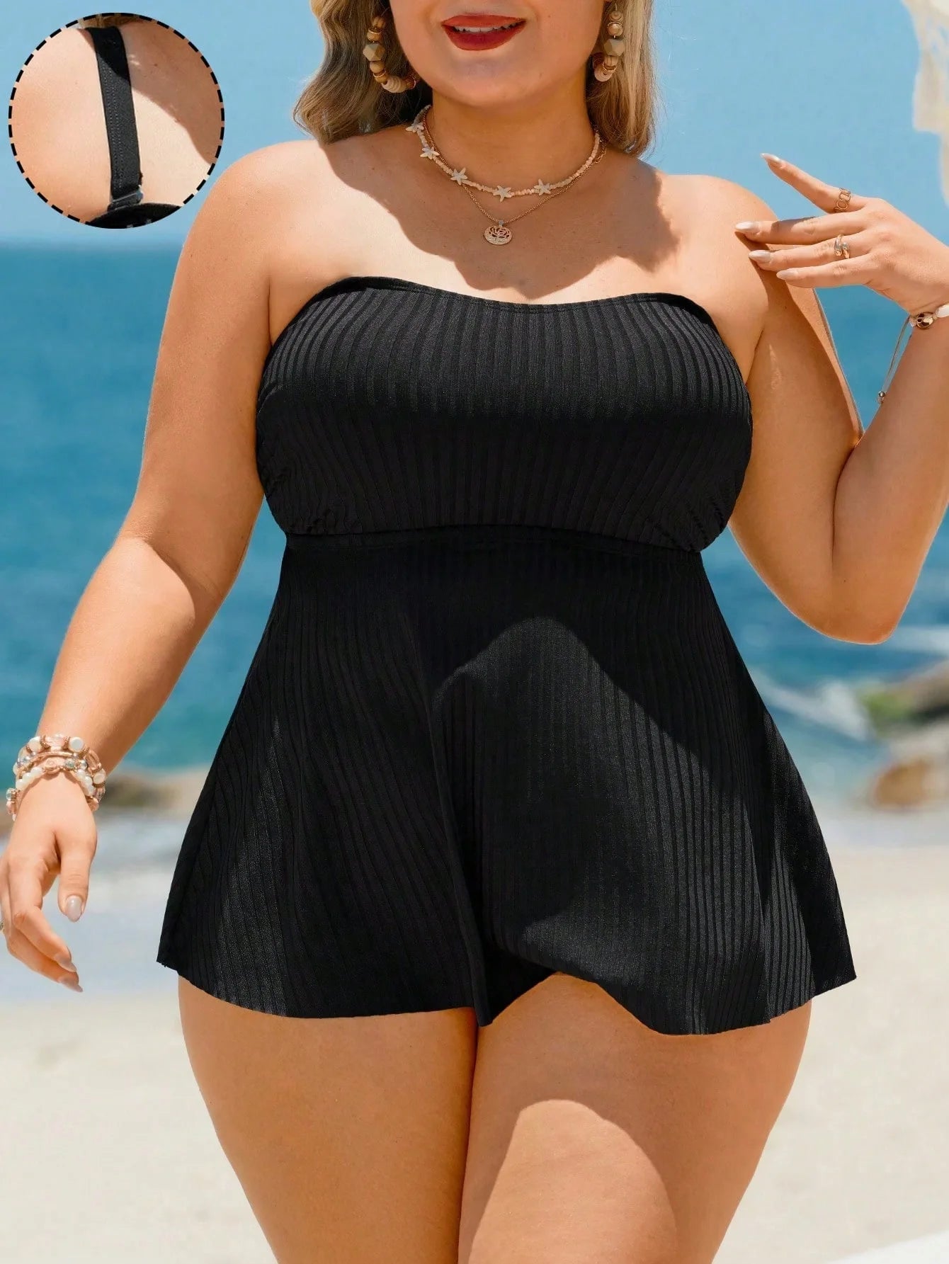 Extended-Size Tummy-Control Tankini Set | OWNLUXE