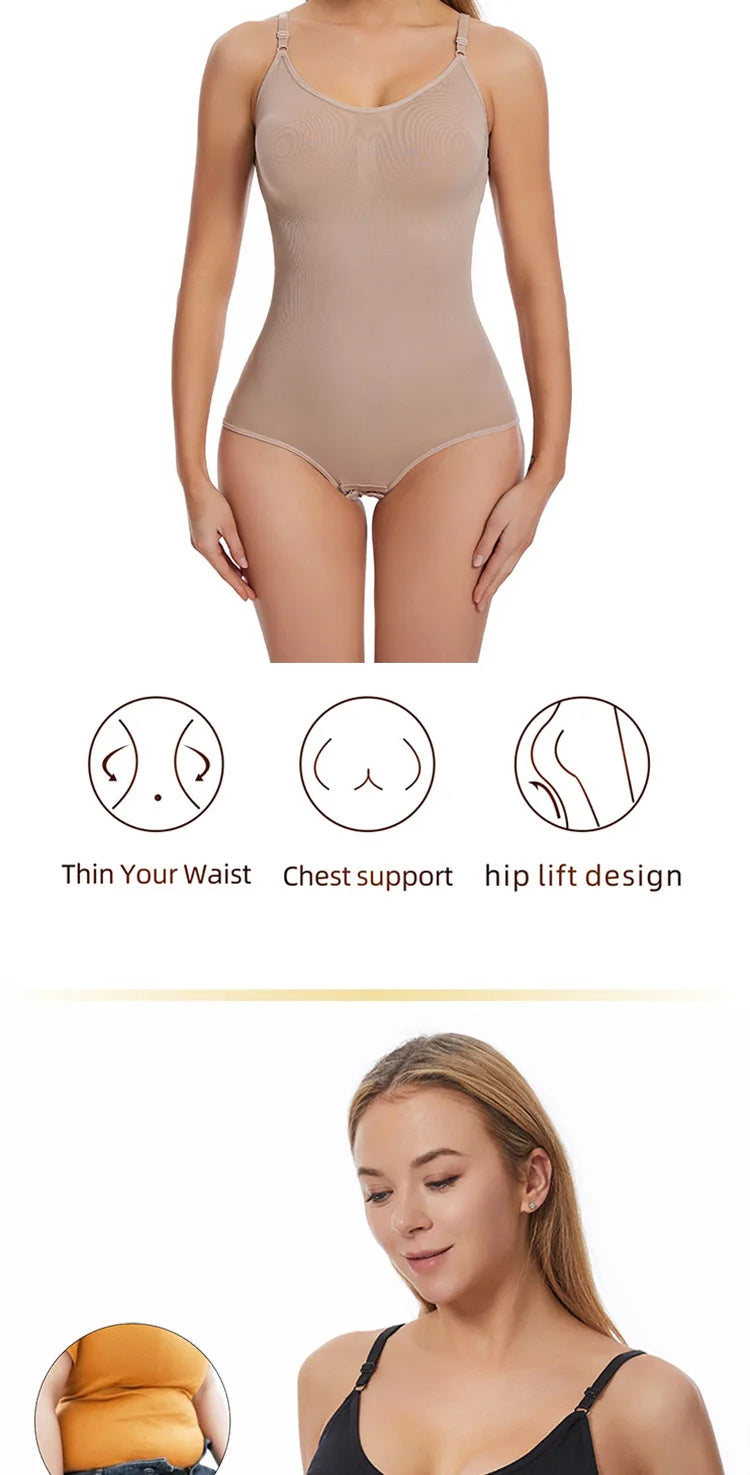Tank Top Bodysuit Shapewear with Tummy Control & Shorts