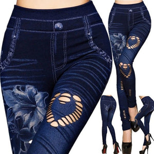 Women's High-Waist Cotton Blend Printed Leggings – Comfortable & Stylish