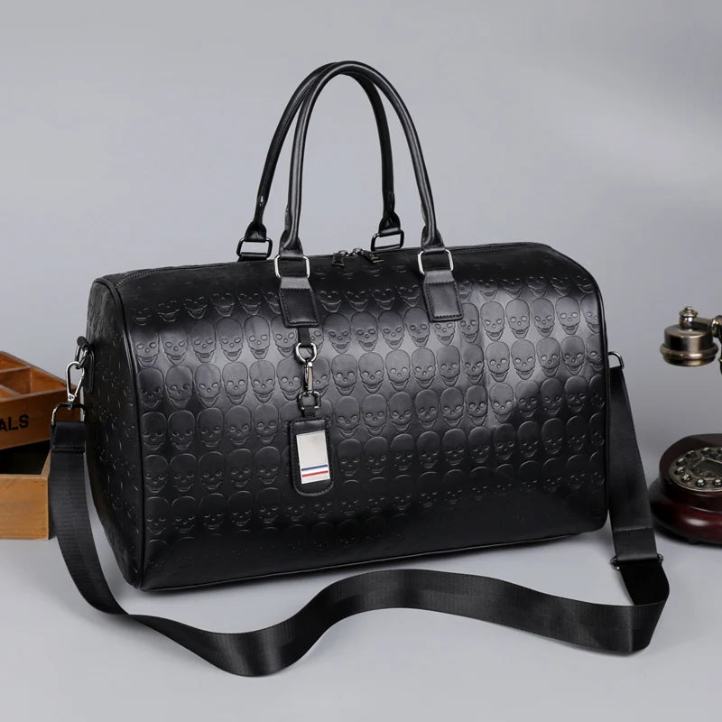 Minimalist PU Travel Duffle Bag | Sac de voyage minimaliste en cuir PU