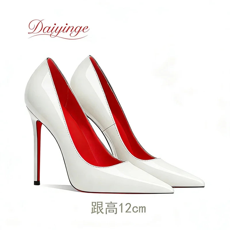 Women's Red Bottom Stiletto Pumps | 12cm Pointed Toe Heels | OWNLUXE