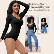 Thong Shapewear Bodysuit Long Sleeve Seamless Waist Shaper
