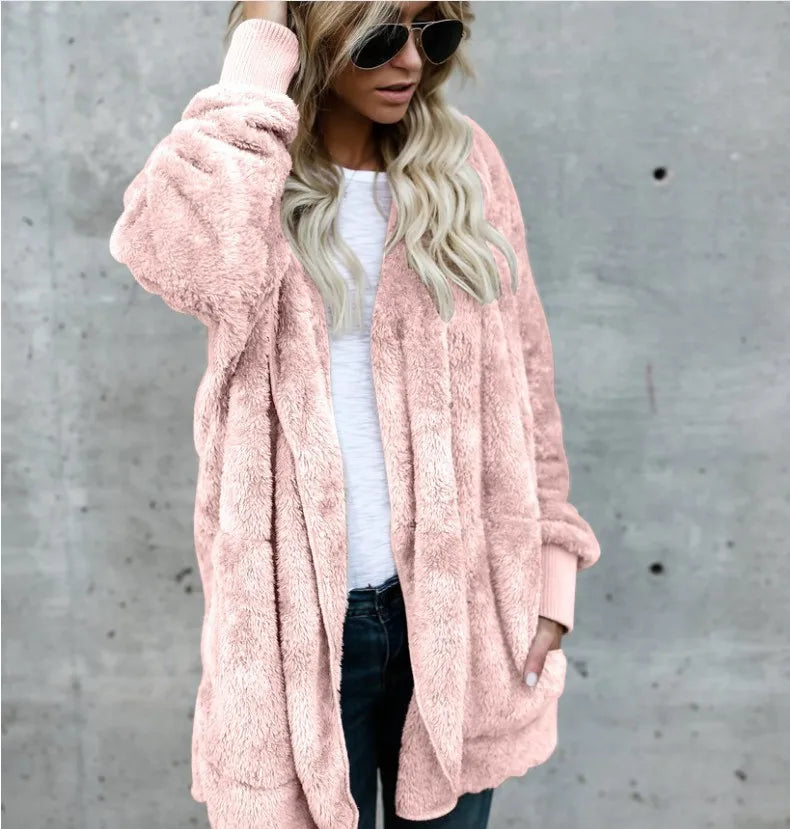 Double Fleece Hooded Cardigan – Thick, Slim & Cozy Layers