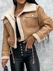 Women’s Stand-Collar Cotton Jacket – Lightweight Layer