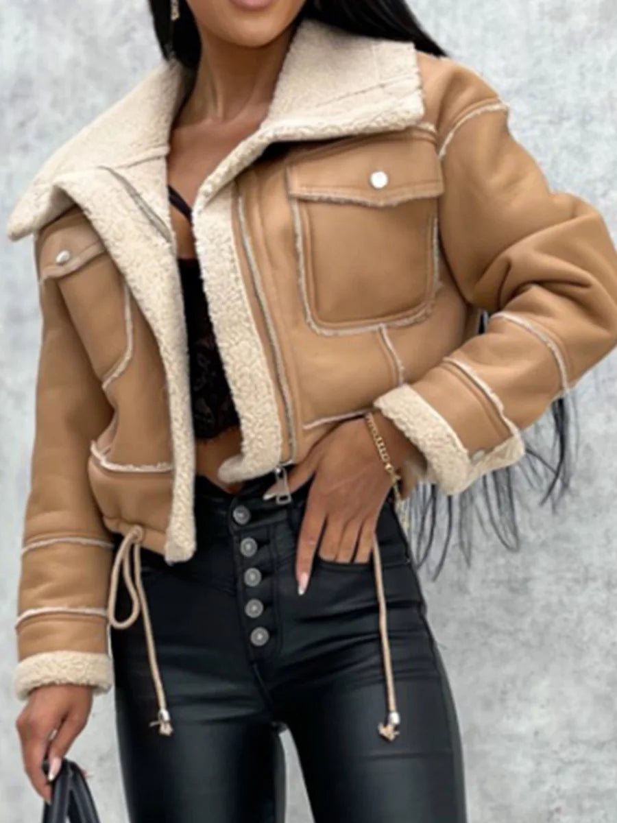 Cotton Vintage Leather Cardigan | OWNLUXE