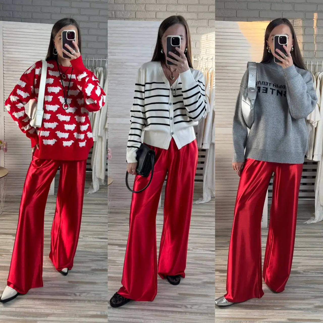 Satin Wide-Leg Pants | OWNLUXE