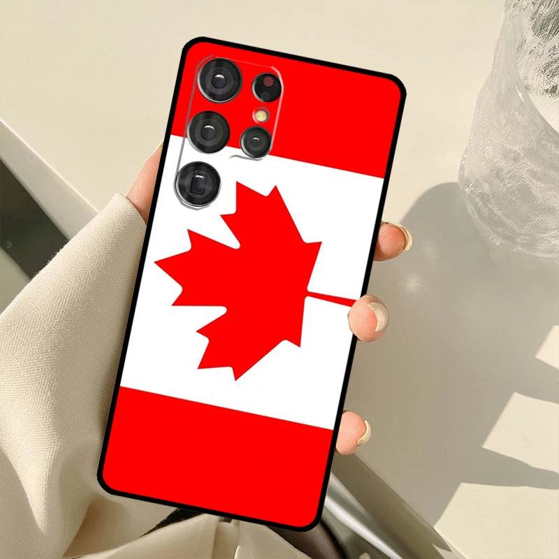 Canada Canadian Flag Case For Samsung Galaxy S25 Ultra S21 S22 S23 S24 Ultra S9 S10 Plus S20 FE S24 FE Back Cover