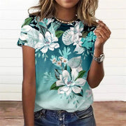 Summer Fashion Women's T-shirt 3d Floral Print Tee Large | OWNLUXE