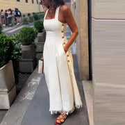 Off-Shoulder High-Waist Slim-Fit Maxi Dress | OWNLUXE