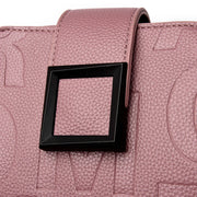 Geometric Flap Crossbody Bag – Microfiber Leather Shoulder Bag with Adjustable Strap