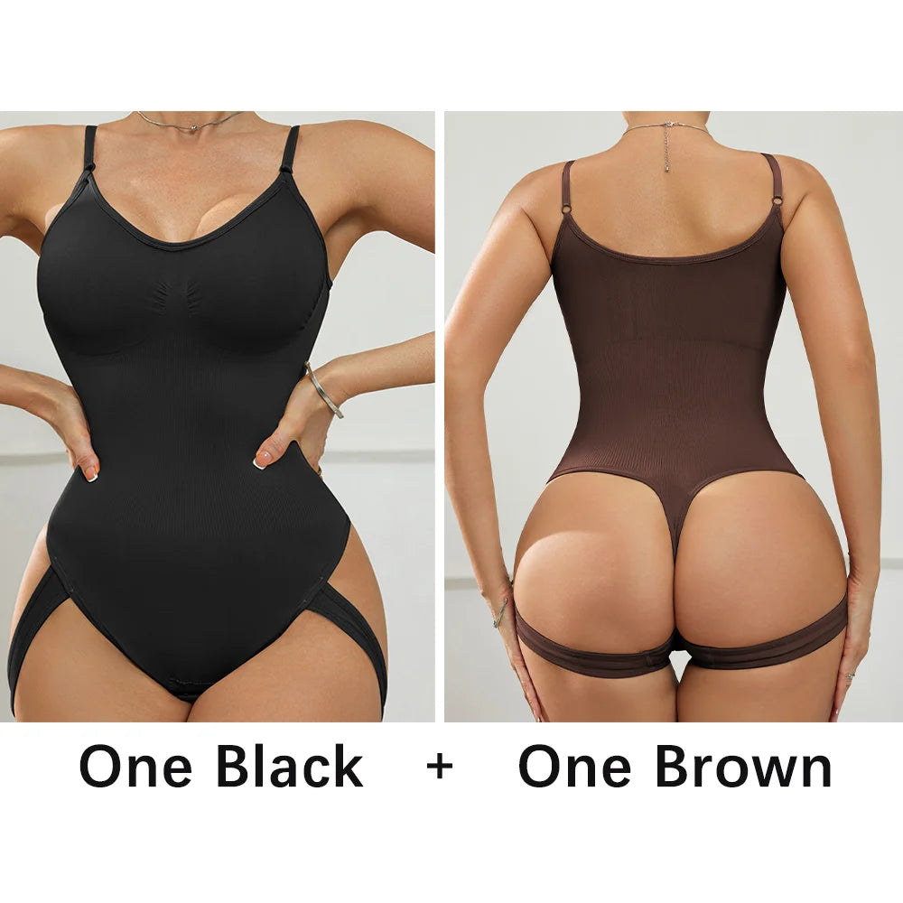 Seamless Butt Lifter Thong Bodysuit - Tummy Control Shapewear