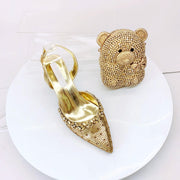 Crystal Sandals and Clutch Bag Set – Rhinestone Party Heels