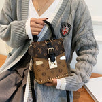 Load image into Gallery viewer, Retro New Handbag Floral Casual Women's Mini Bucket Bag Lock Buckle Opening Daily Match Single Shoulder Crossbody Bag
