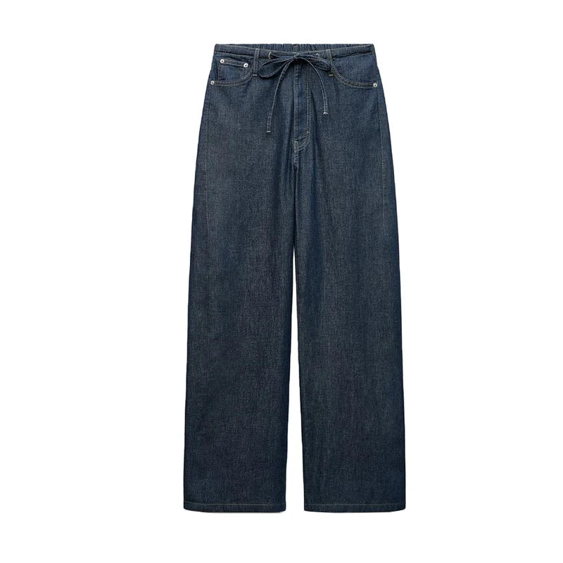 Slimming High-Waist Denim Pants | OWNLUXE