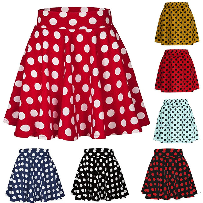 Effortless Bohemian Polka Dot Mini Dress for Middle-Aged Women – A-Line, Above Knee, Regular Fit