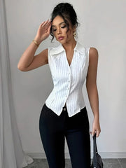 Women's Sleeveless V-Neck Top – Shop at OWNLUXE