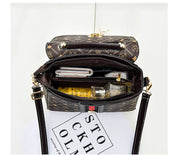 Luxury Designer Shoulder Bag - Printed Monogram Tote