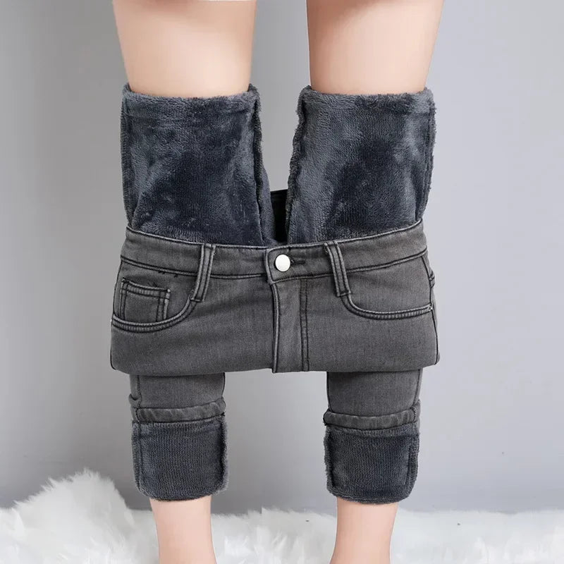 Skinny Denim Straight-Leg Pants | OWNLUXE