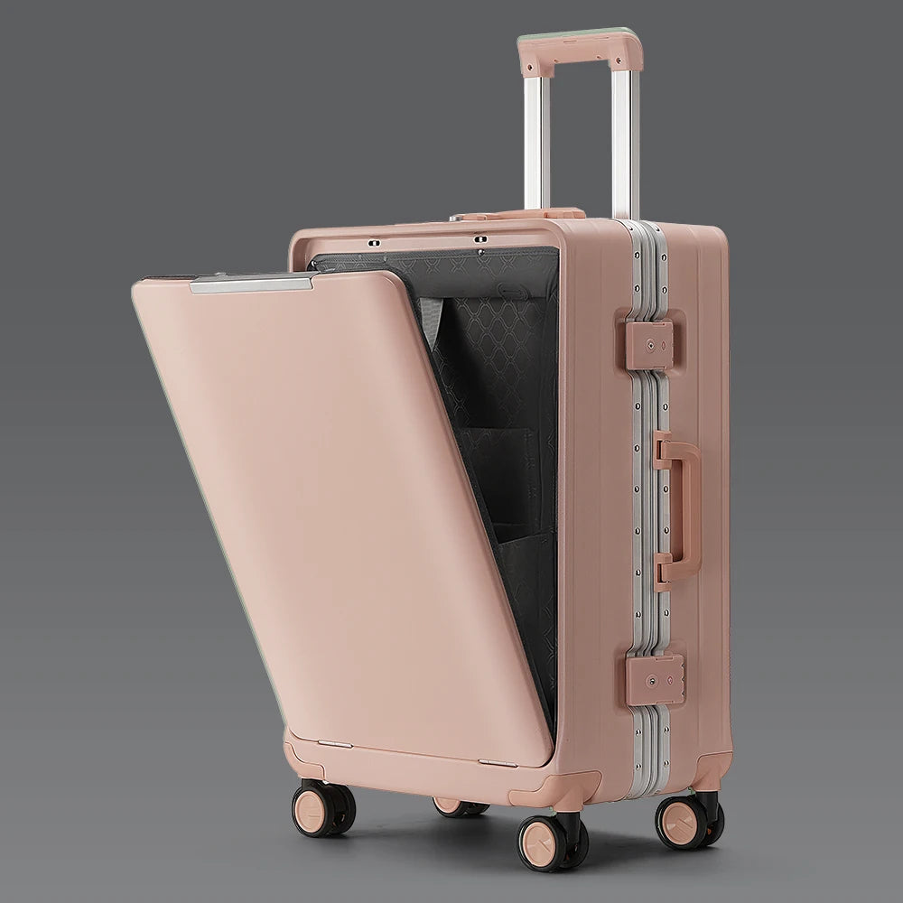 Front-Opening Carry-On Spinner with Laptop Compartment