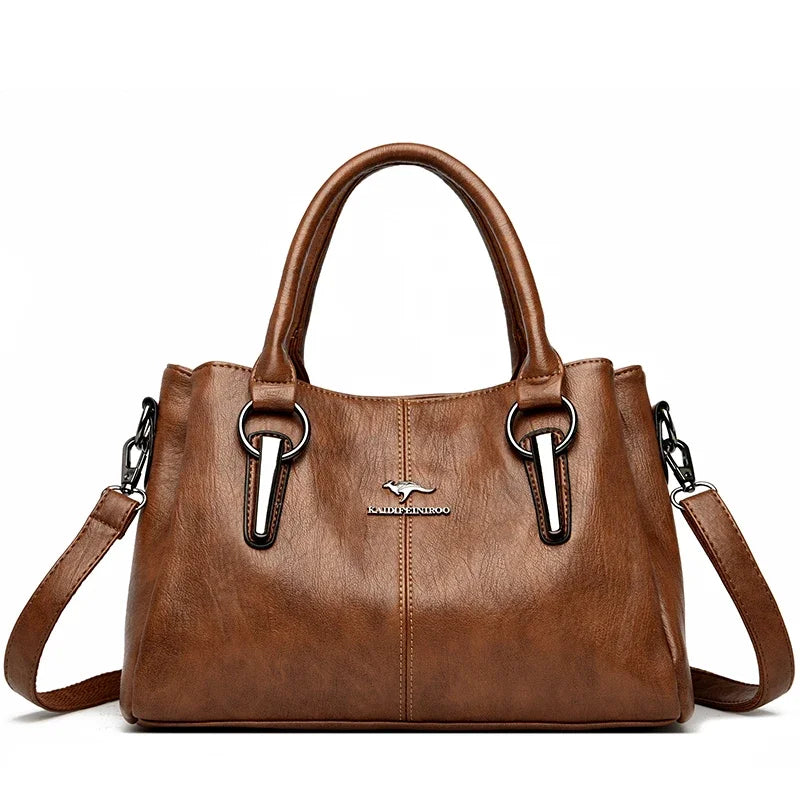 VANDERWAH 3-Layer Designer Shoulder Bag - Luxury Crossbody Tote | OWNLUXE