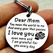 "Dear Mom, I Love You" Stainless Steel Keychain — Gift for Mom | OWNLUXE